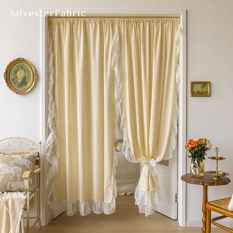 Cute Yellow Floral Curtains丨Pale Yellow Daisy Curtains