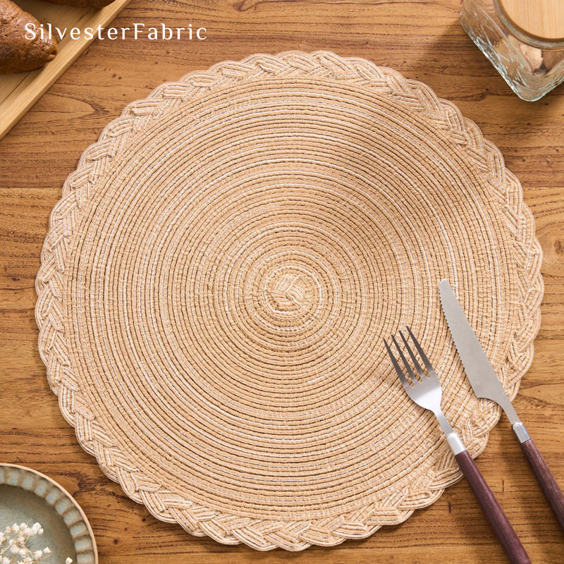 Yellow Woven Round Placemats