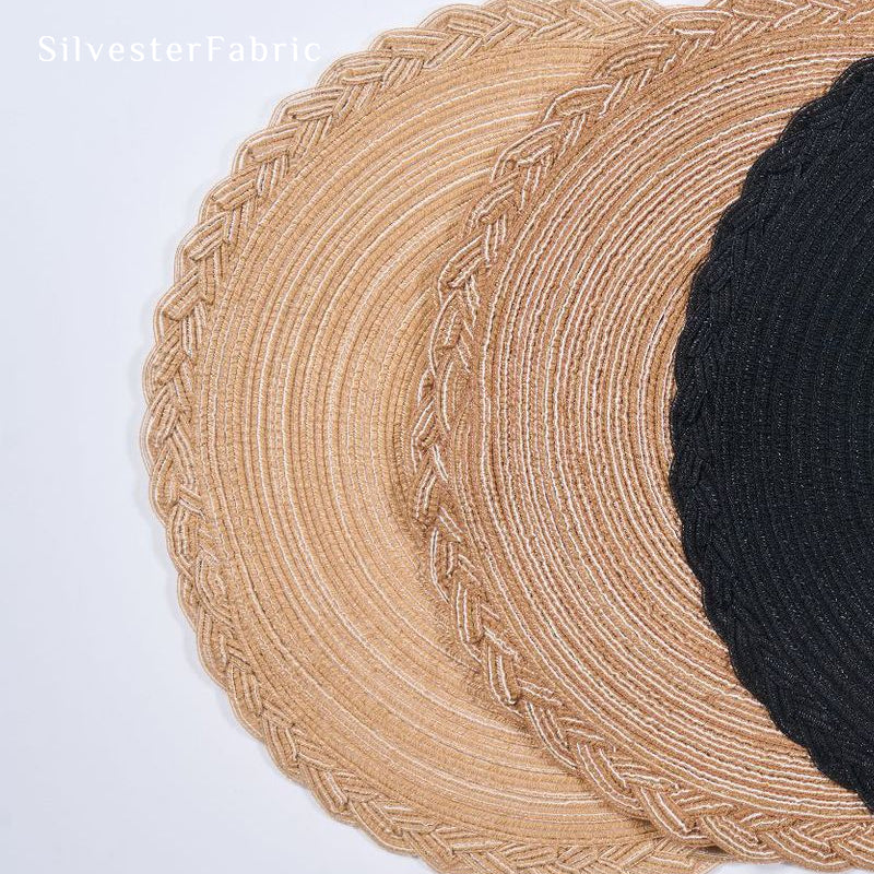 Yellow Woven Round Placemats