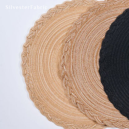 Yellow Woven Round Placemats