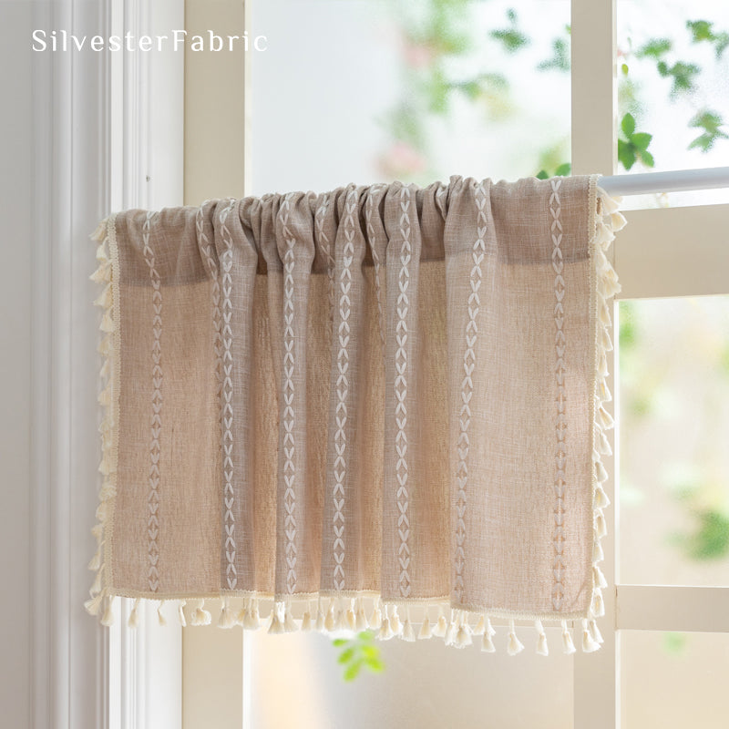 Close‑up of Kitchen French Cafe Curtain corner