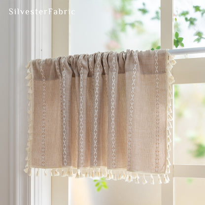 Close‑up of Kitchen French Cafe Curtain corner