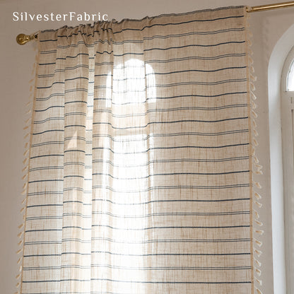 Close‑up of Horizontal Striped Curtain corner