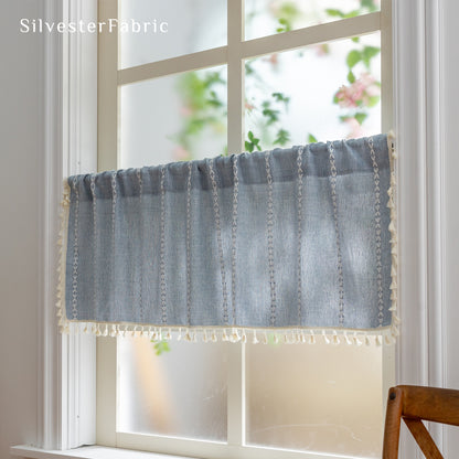 Close‑up of French Cafe Curtain corner