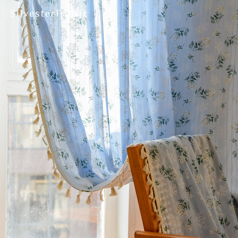 Close‑up of Country Floral Curtain corner