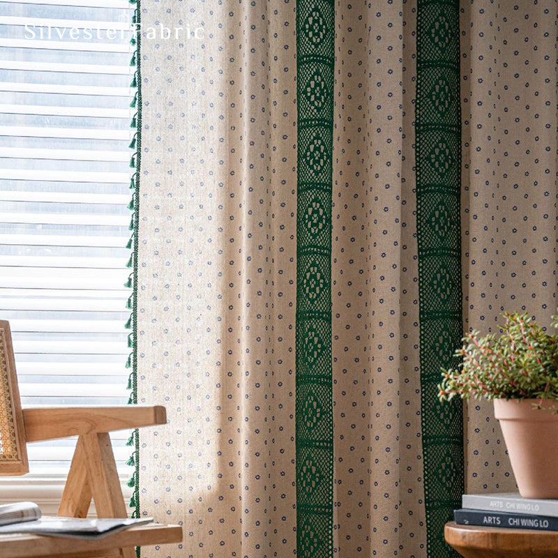 Blue Floral Curtains丨Floral Curtains丨Cute Curtains