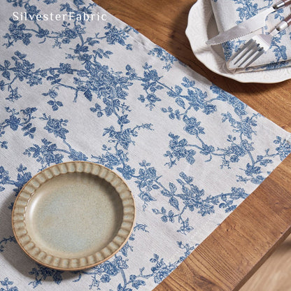 blue floral farmhouse placemats for everyday dining