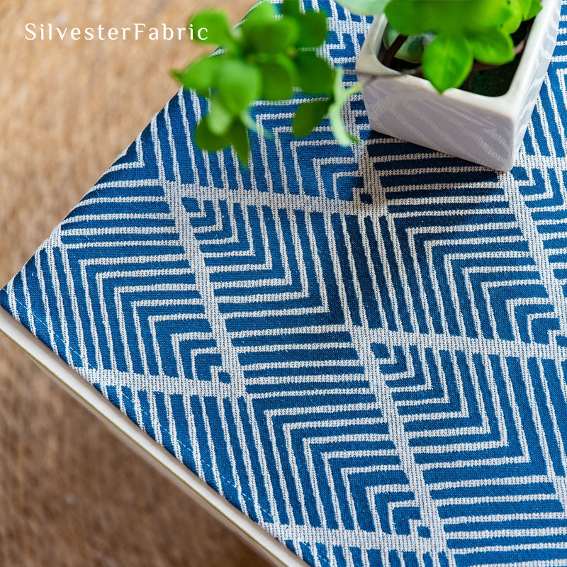 Small Table Cover丨Blue Table Runner丨Coffee Table Cover