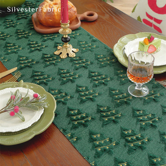 Green Christmas Small Table Runner