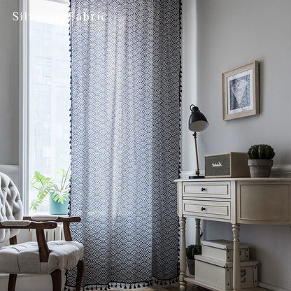 Farmhouse Curtains丨Geometric Printed Curtains丨Living Room Curtains