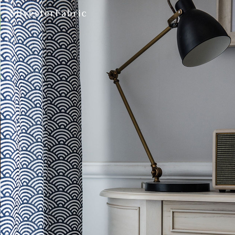 Farmhouse Curtains丨Geometric Printed Curtains丨Living Room Curtains