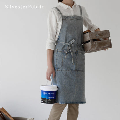 Light Blue Denim Apron