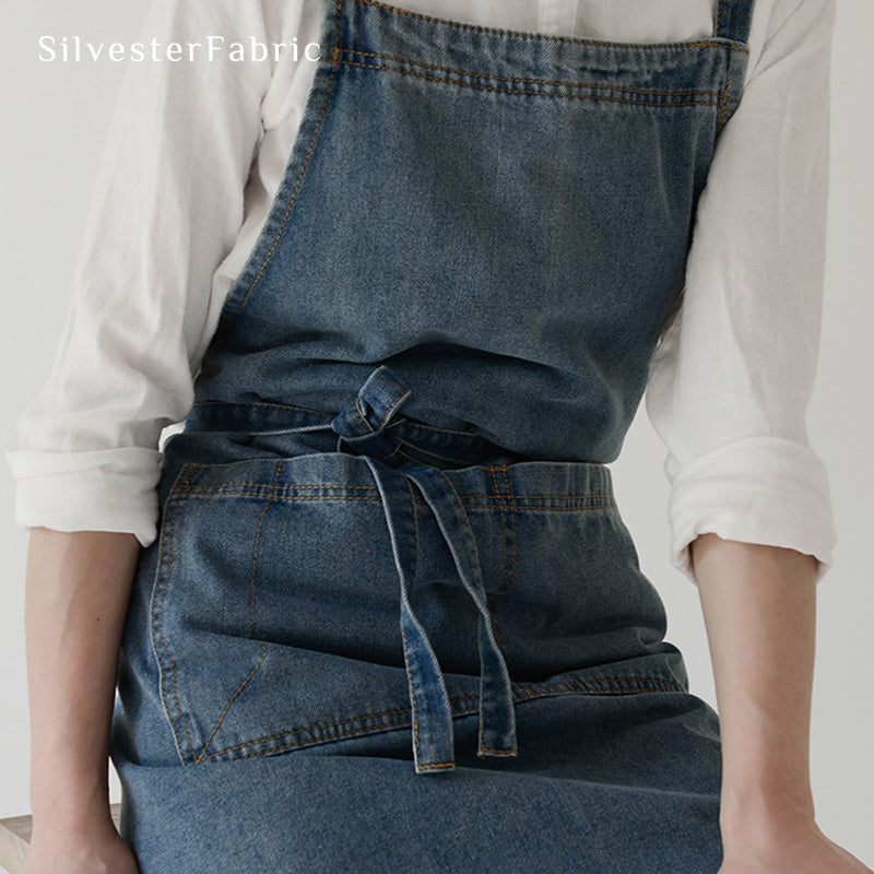 Blue Denim Apron丨Denim Aprons With Pockets