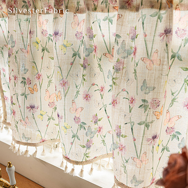 Beige Farmhouse Cafe Curtain