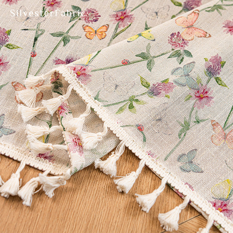 Beige Farmhouse Cafe Curtain