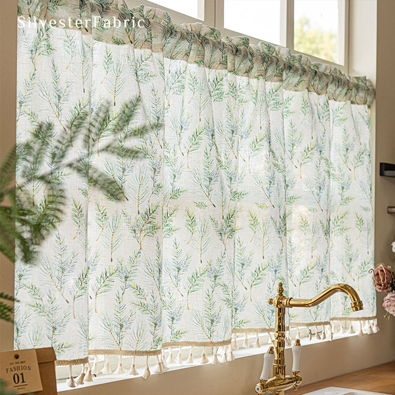 farmhouse short cafe curtain panel