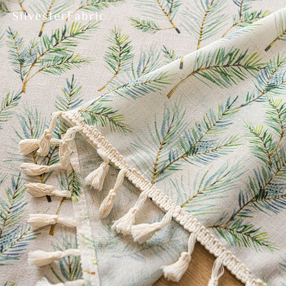 farmhouse short cafe curtain fabric close-up