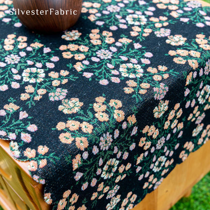 Small Floral Table Cover丨Spring Table Runner丨Black Table Cover