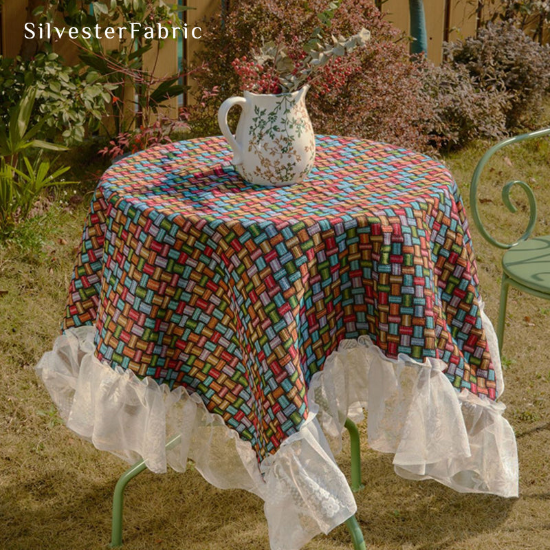 French Tablecloth丨Geometric Patterns Tablecloth丨Spring Tablecloth