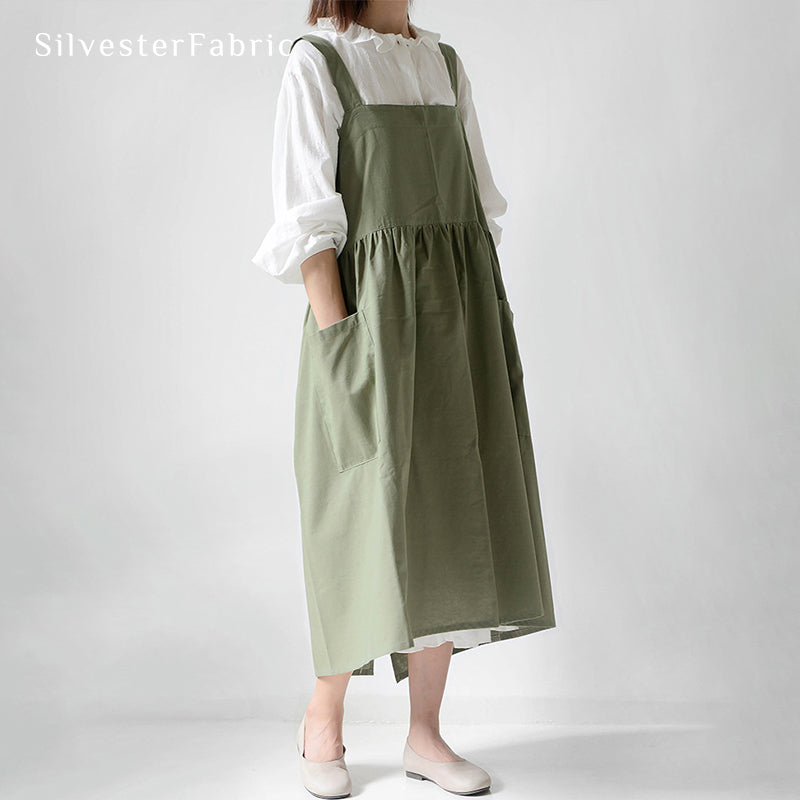 Green Apron丨Aprons With Pockets丨Womens Apron