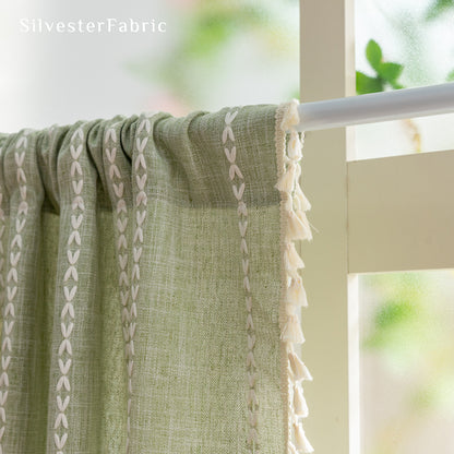 Close‑up of French Cafe Curtain corner
