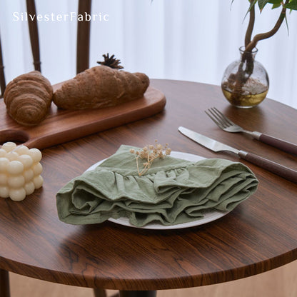 Green Fabric Round Placemats丨Round Placemats丨Fabric Placemats