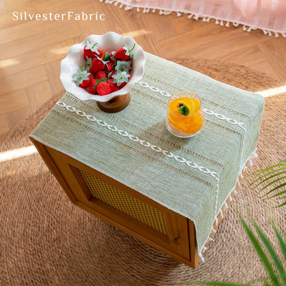 Small Table Cover丨Green Table Runner丨Spring Table Cover
