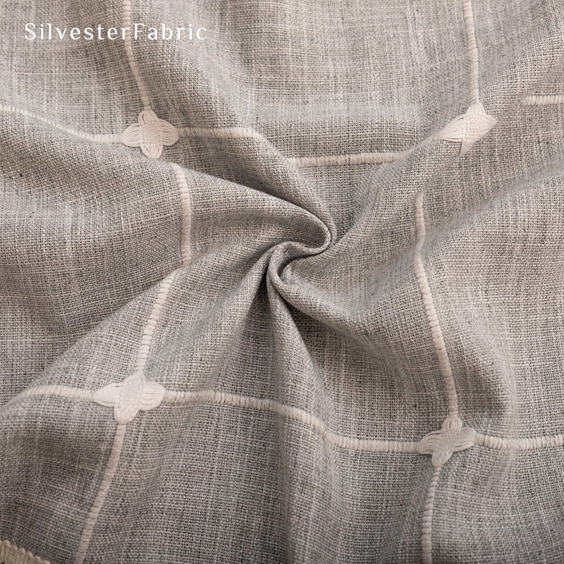 Close‑up of Grey Cafe Curtain corner