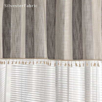 Close‑up of Grey Cafe Curtain corner