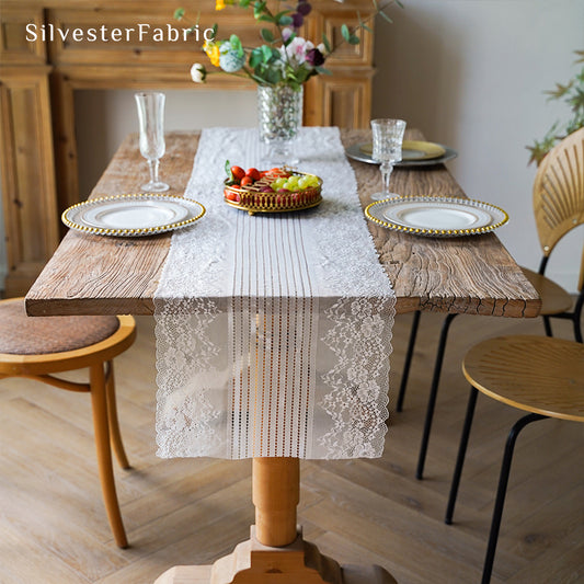 Lace Table Runner丨Wedding Table Runner丨White Table Runner