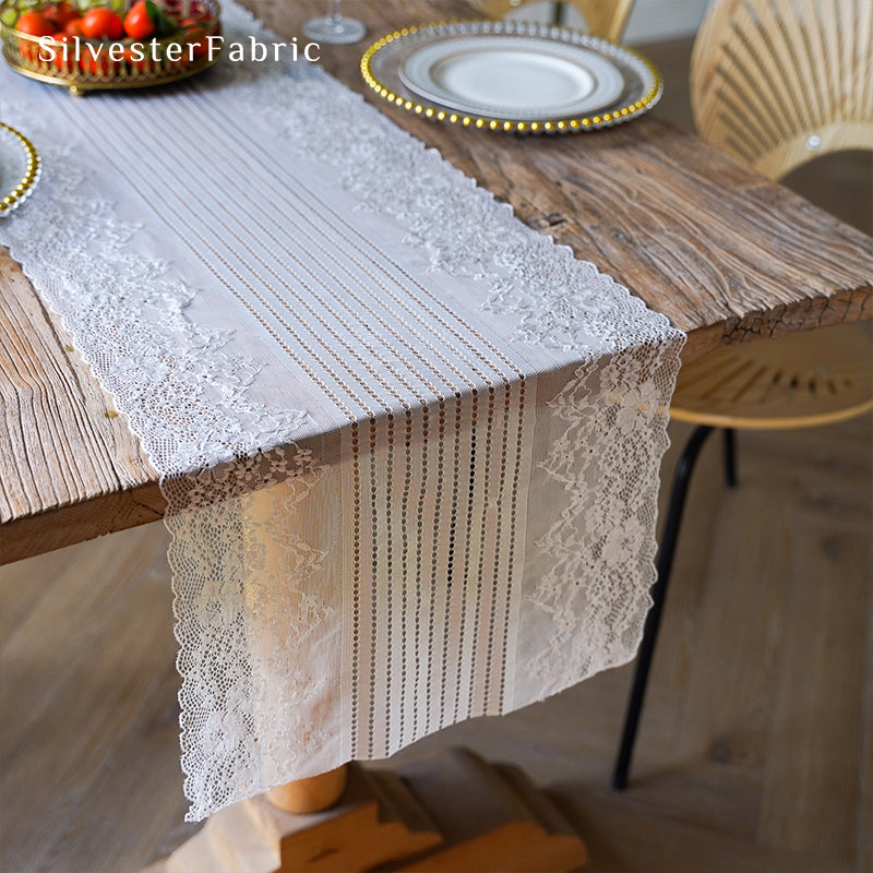 Lace Table Runner丨Wedding Table Runner丨White Table Runner