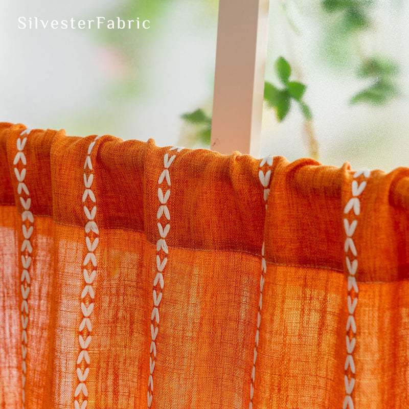 Close‑up of French Cafe Curtain corner