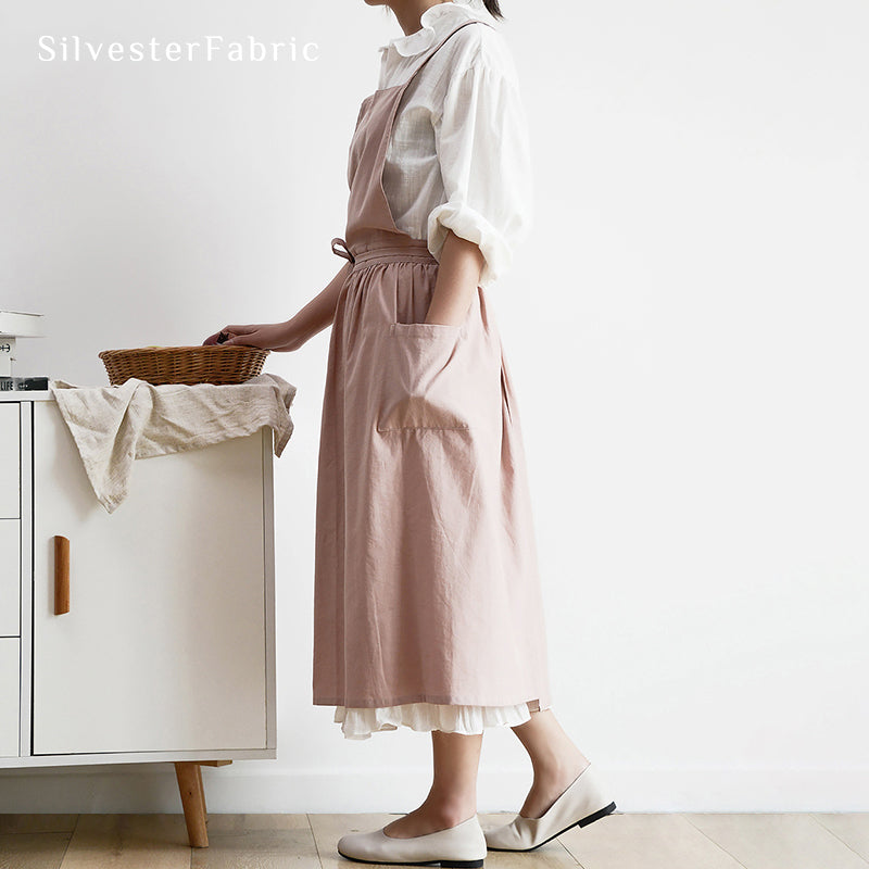 Pink Apron丨Pink Aprons With Pockets丨Cute Apron