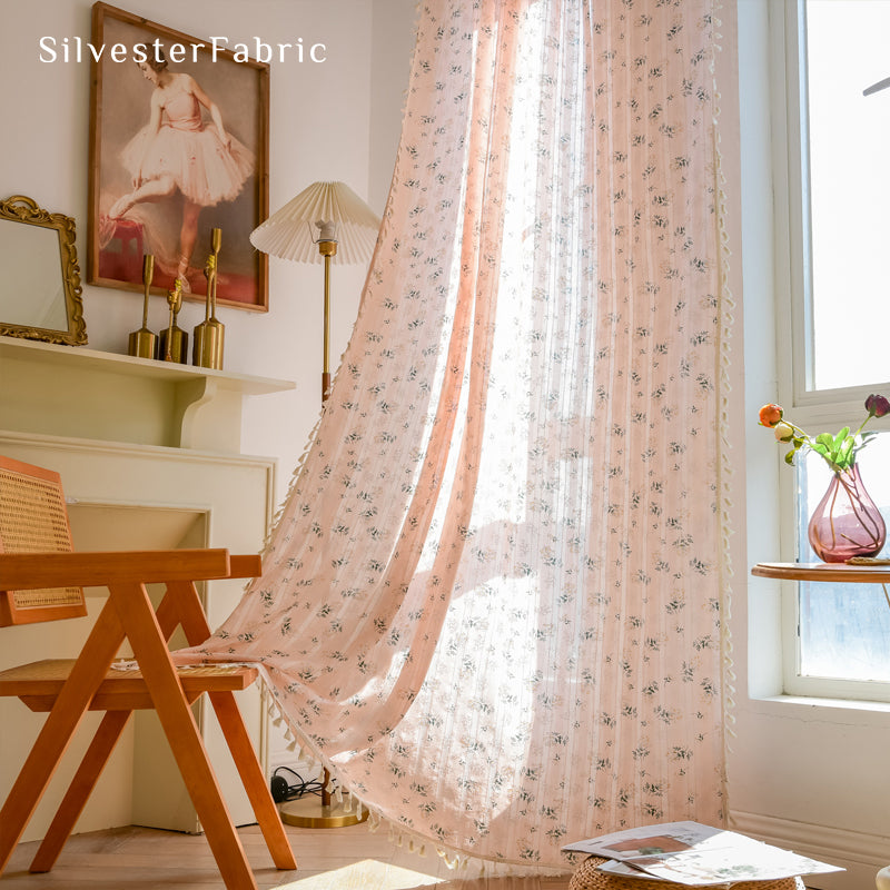 Close‑up of Pink Country Curtain corner