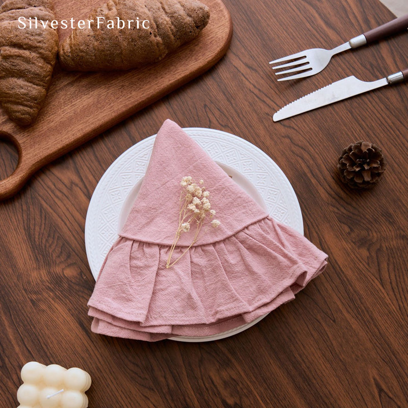 pink farmhouse round placemats for everyday dining
