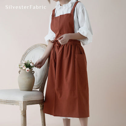 Red Womens Kitchen Apron