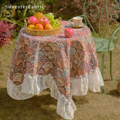 French Tablecloth丨Scallop Patterns Tablecloth丨Spring Tablecloth