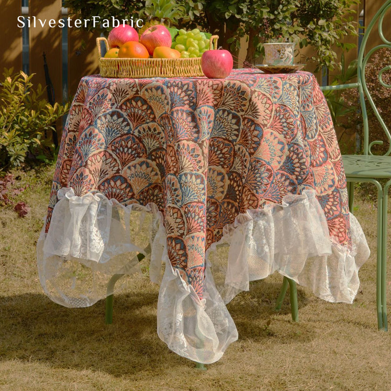 French Tablecloth丨Scallop Patterns Tablecloth丨Spring Tablecloth