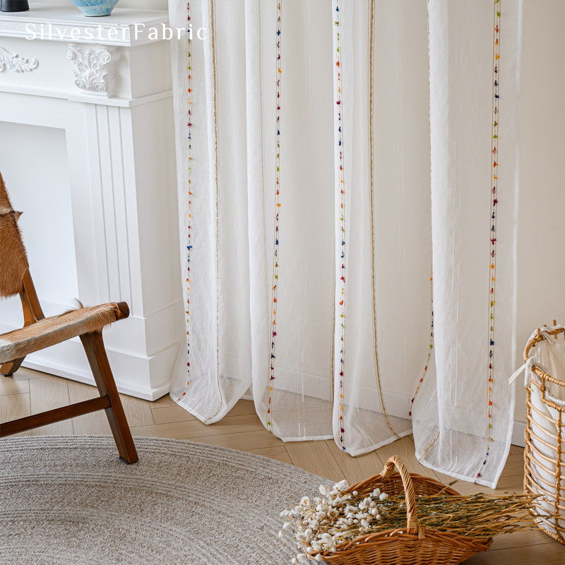Close‑up of White Sheer Curtain corner