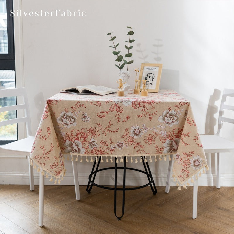 Vintage Floral Tablecloth Rectangle