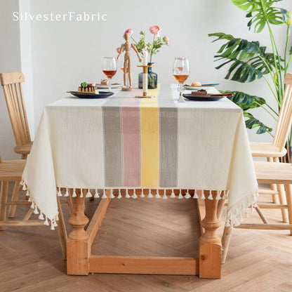 Striped Tablecloth丨Tablecloth Rectangle 