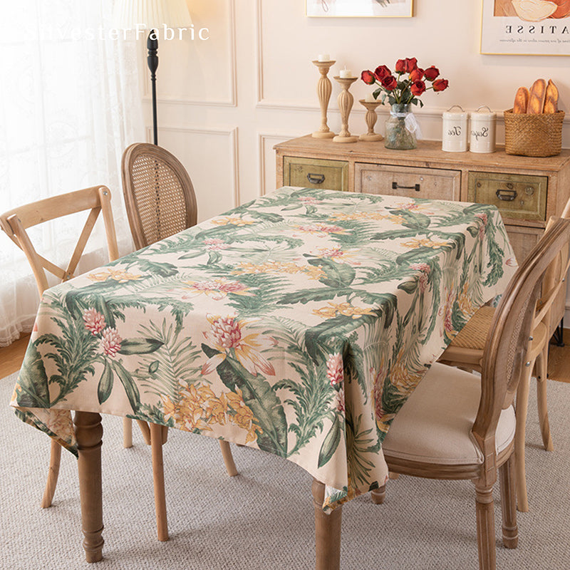 Floral Printed Tablecloth