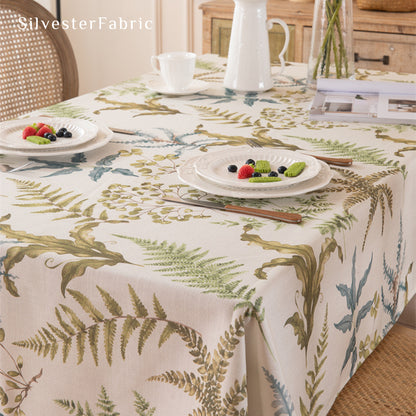 American Botanical Pattern Vintage Vintage Rectangular Tablecloths