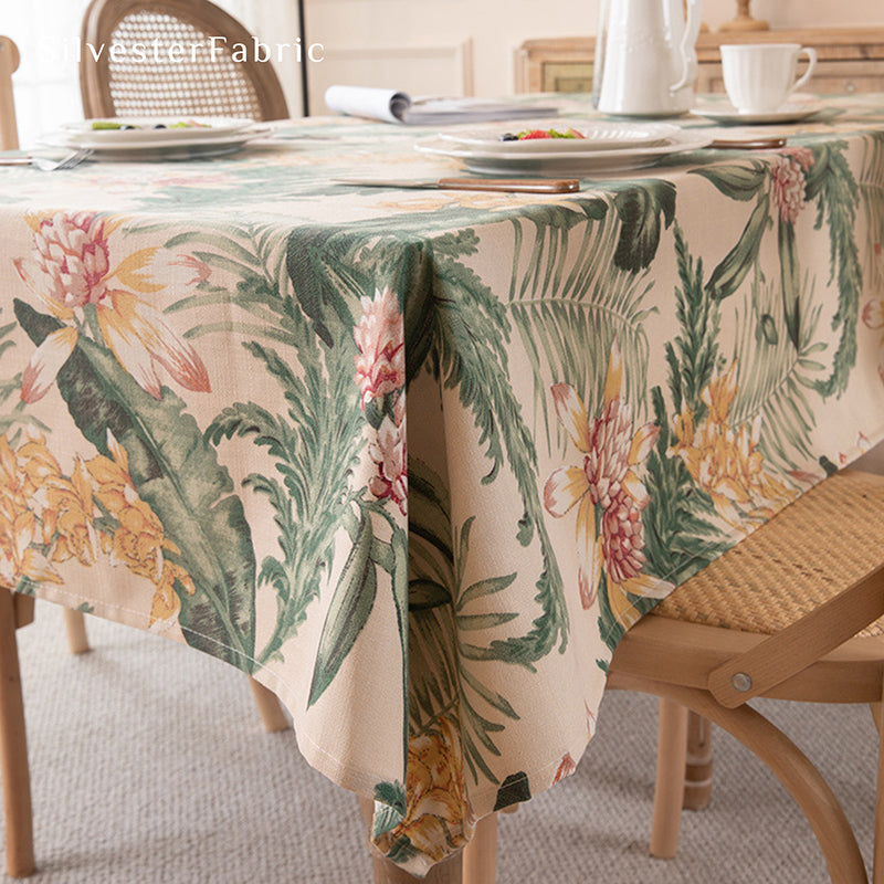 Floral Printed Tablecloth