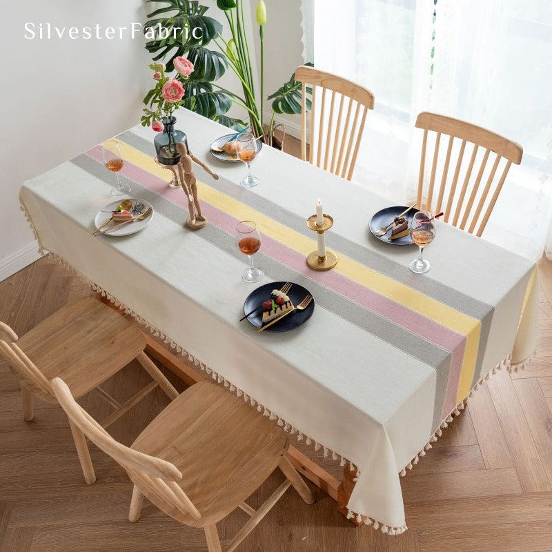 Striped Tablecloth丨Tablecloth Rectangle 