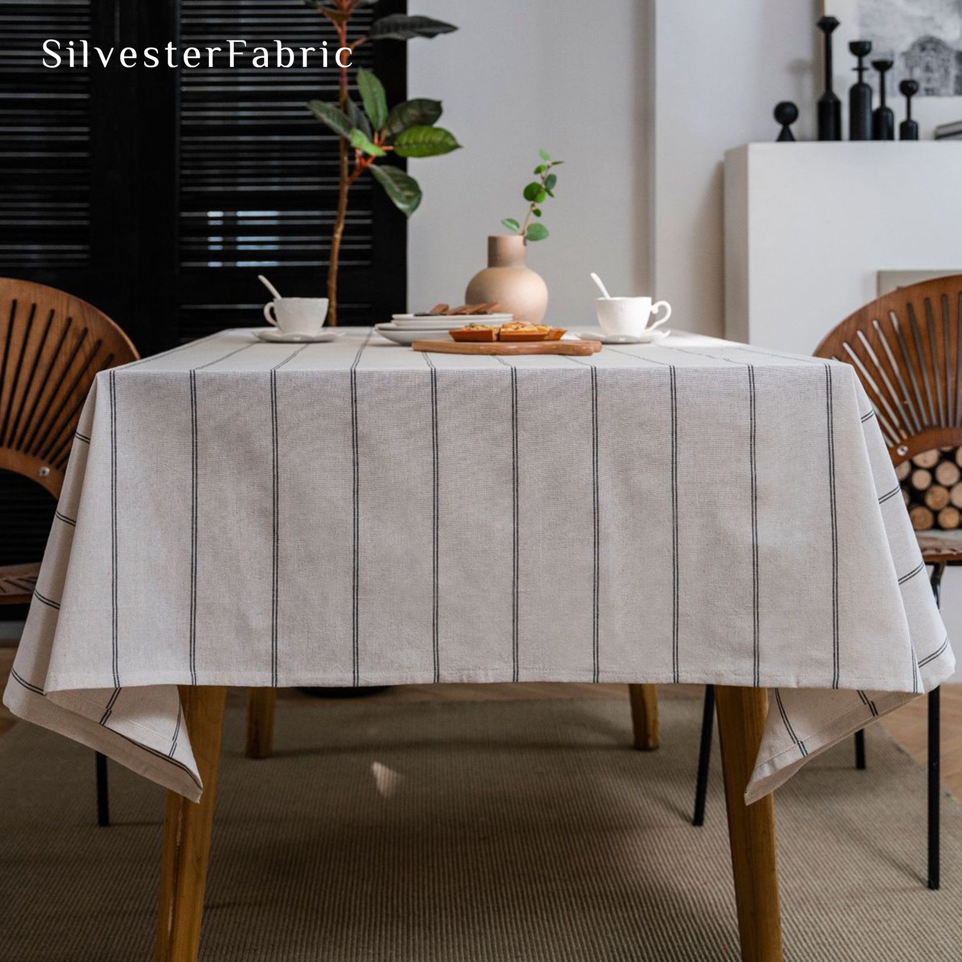 Striped Square Tablecloth丨Free Shipping - Silvester Fabric