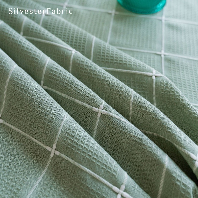 Plaid Green Tablecloth