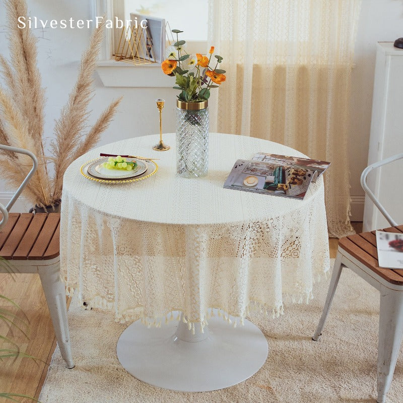 Lace Tablecloths丨Off White Tablecloth丨Round Tablecloth