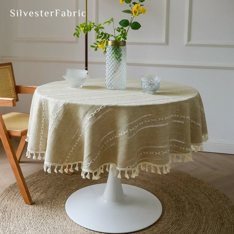Green Round Tablecloth丨70 Inch Round Tablecloth