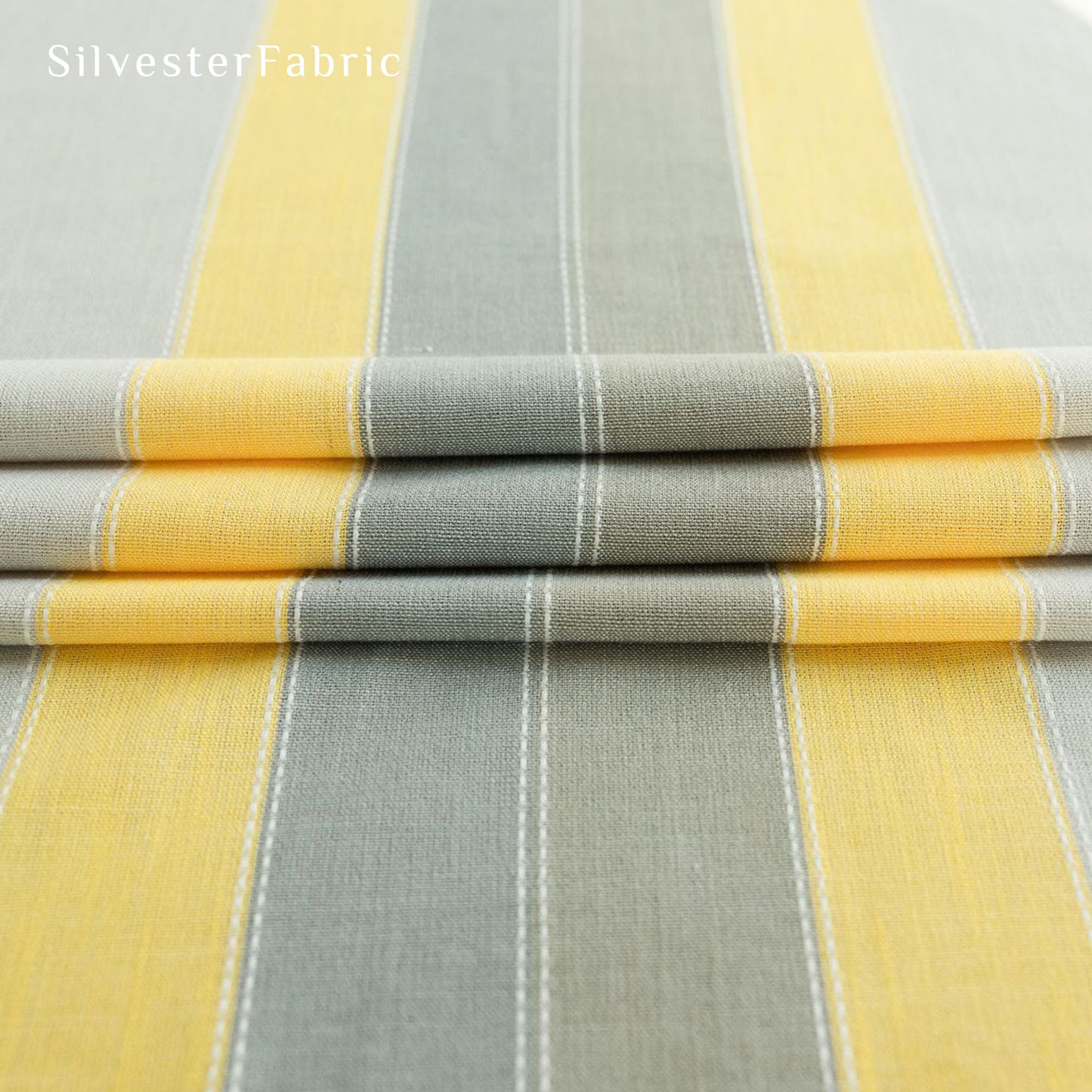Gray Striped Embroidered Line Polyester Rectangle Outdoor Tablecloths